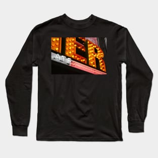 Storefront of a Diner, detail of light bulbs Long Sleeve T-Shirt